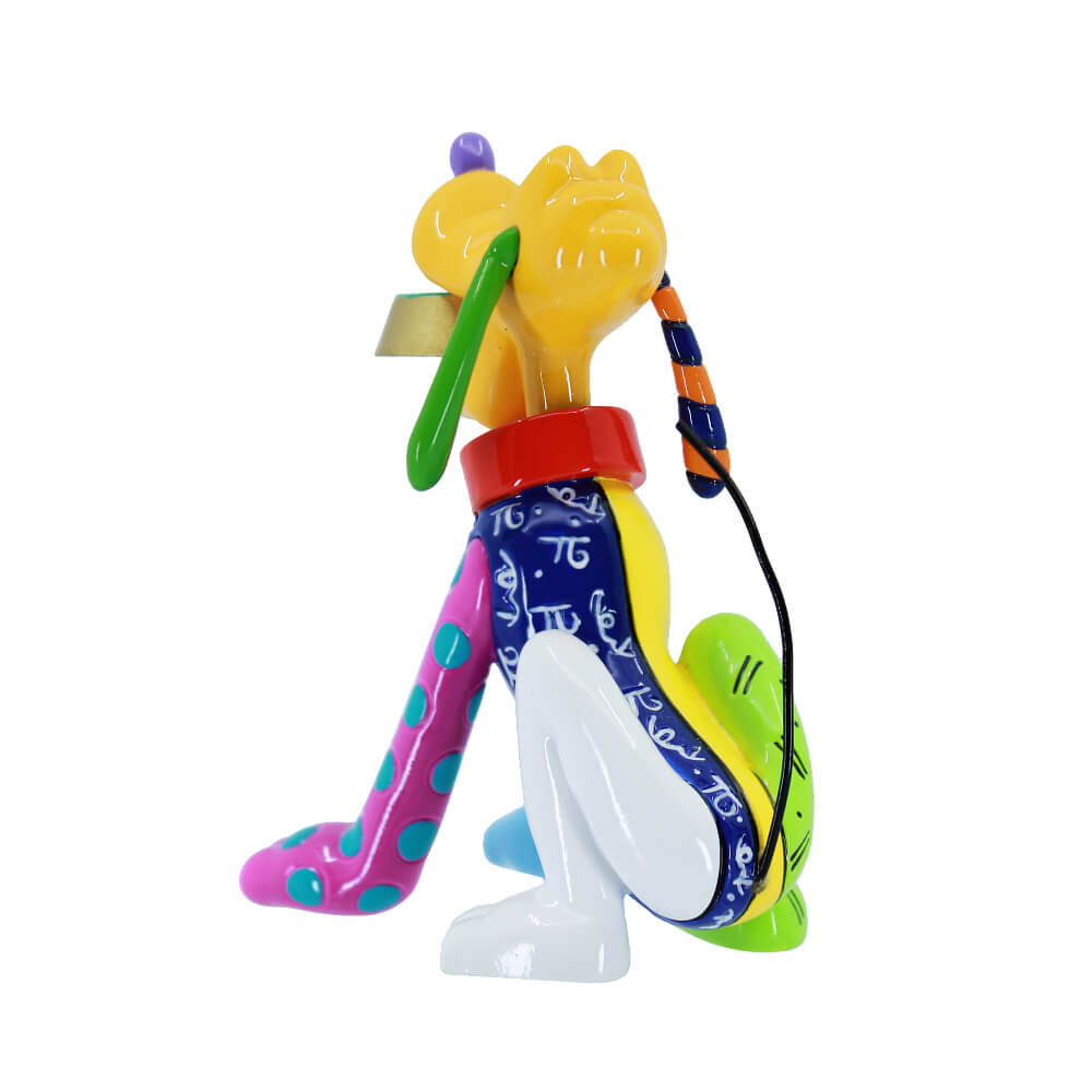 Rear view of the Disney by Britto Pluto mini figurine.