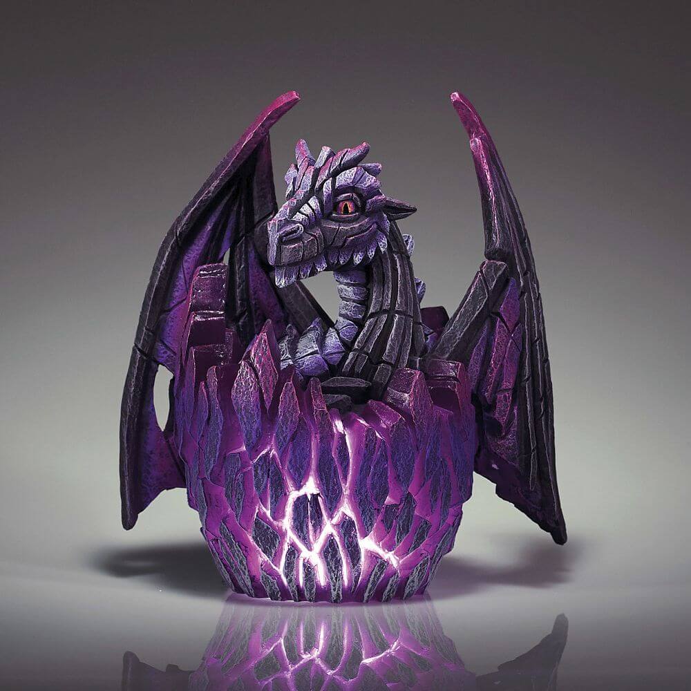 Edge Lit Dragon Egg illuminated three-quarter view – SKU EE6016669