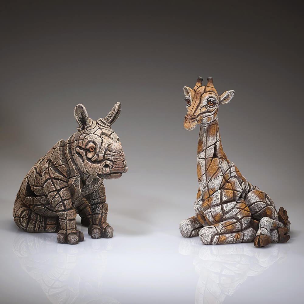 Edge Rhinoceros Calf displayed with Giraffe Calf – SKU EE6016670