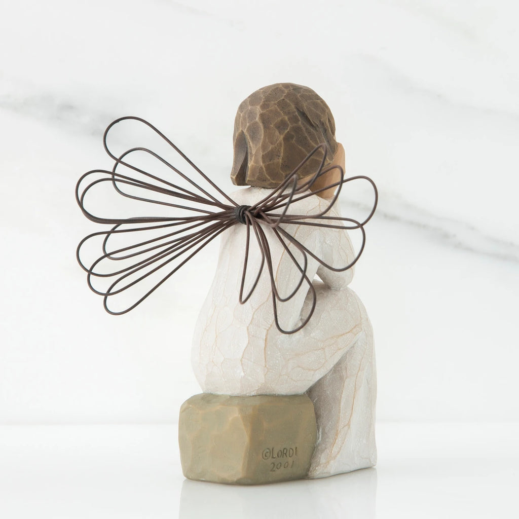 Willow Tree Angel of Caring figurine back view — SKU 26079