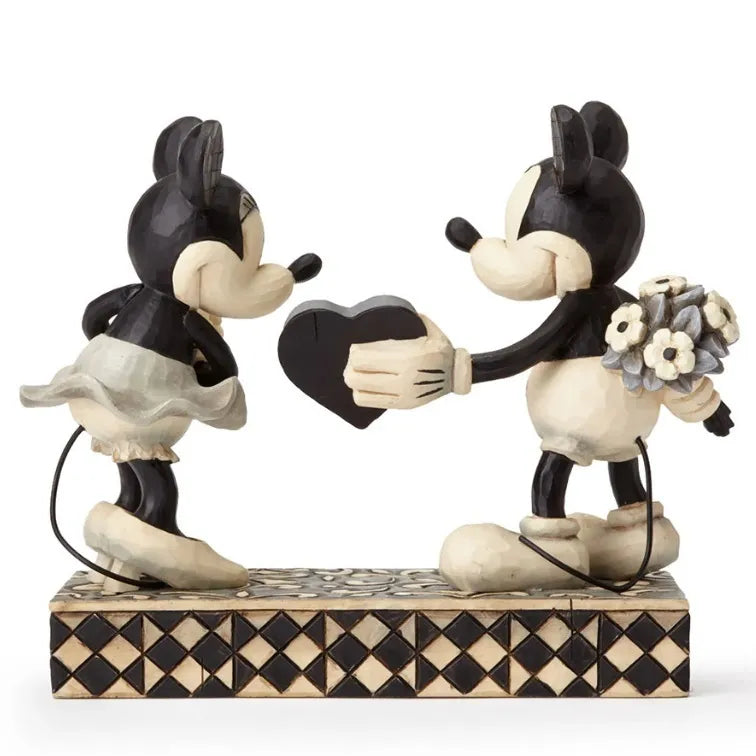 Mickey and Minnie Real Sweetheart figurine side view