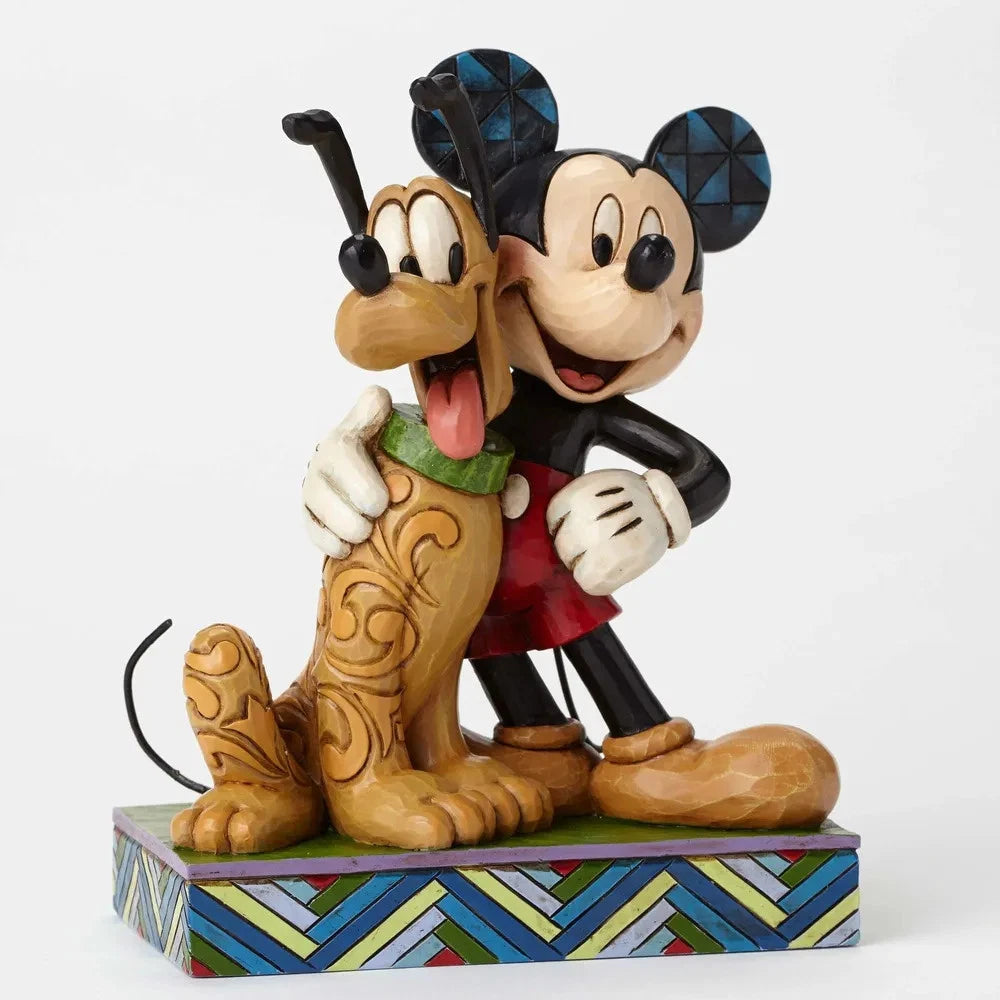 Jim Shore Mickey Mouse and Pluto Best Pals figurine angle view