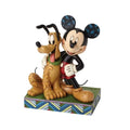 Jim Shore Disney Traditions Mickey Mouse and Pluto Best Pals front view