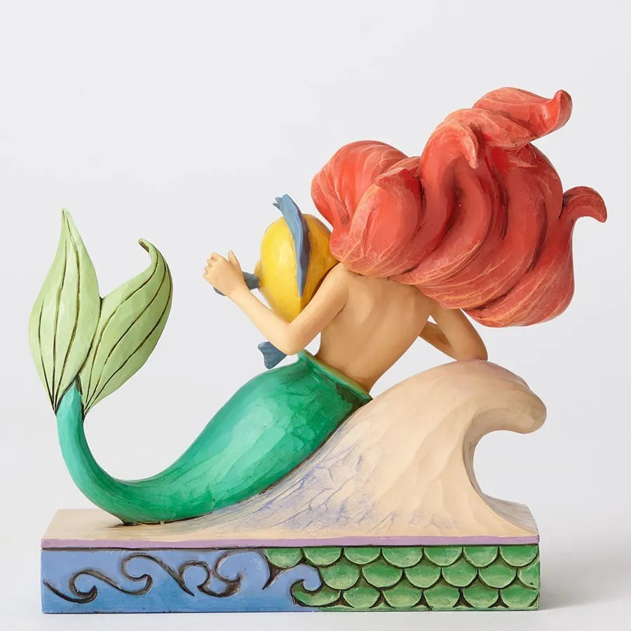 Ariel and Flounder figurine back view