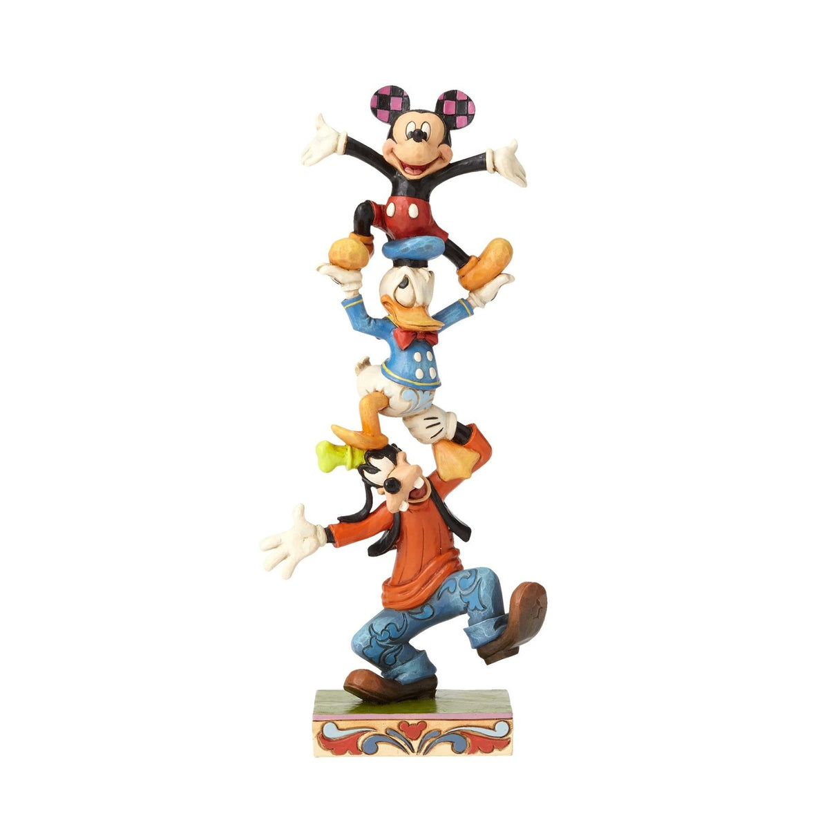 Mickey Donald and Goofy Teetering Tower figurine by Jim Shore