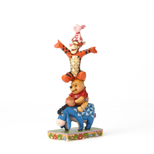 Jim Shore Built by Friendship Winnie the Pooh characters stacked front view