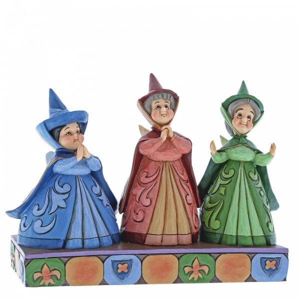 Jim Shore 4059734 Royal Guests three fairies figurine, front view