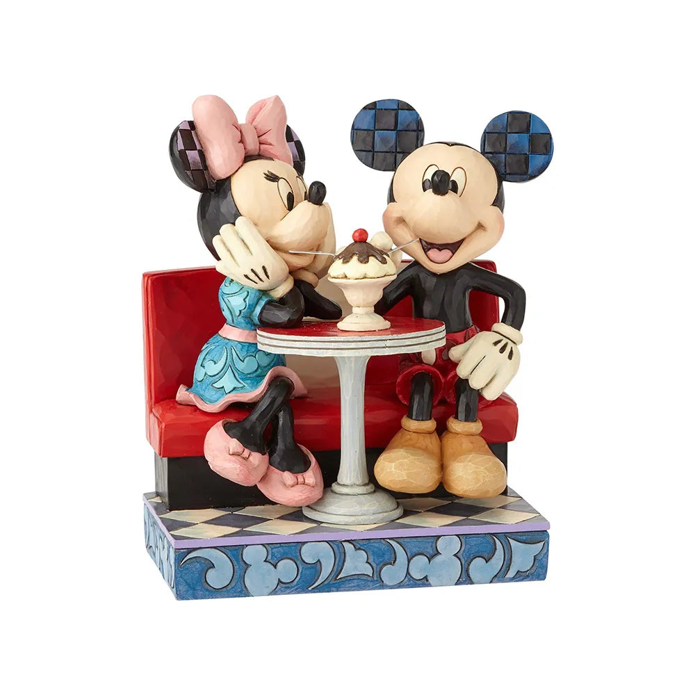Mickey and Minnie Soda Shop figurine side view