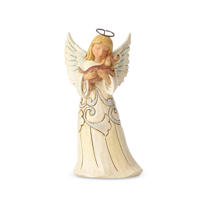 Jim Shore Faithful Friend angel with dog figurine alternate view