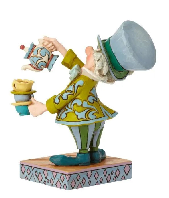 Jim Shore Disney Traditions Mad Hatter A Spot of Tea figurine rear view – SKU 6001273