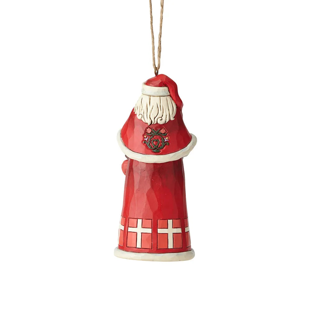 Jim Shore Danish Santa hanging ornament back view