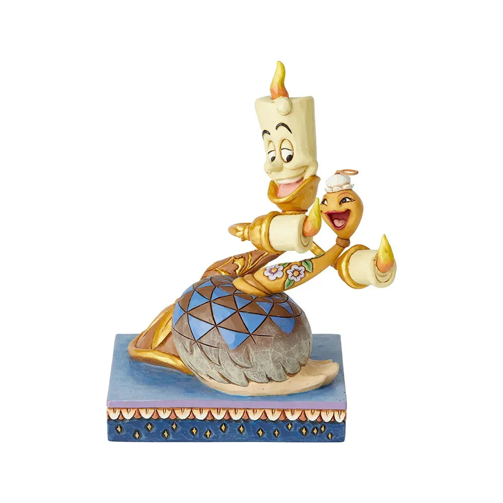 Jim Shore Lumiere and Feather Duster figurine angle view