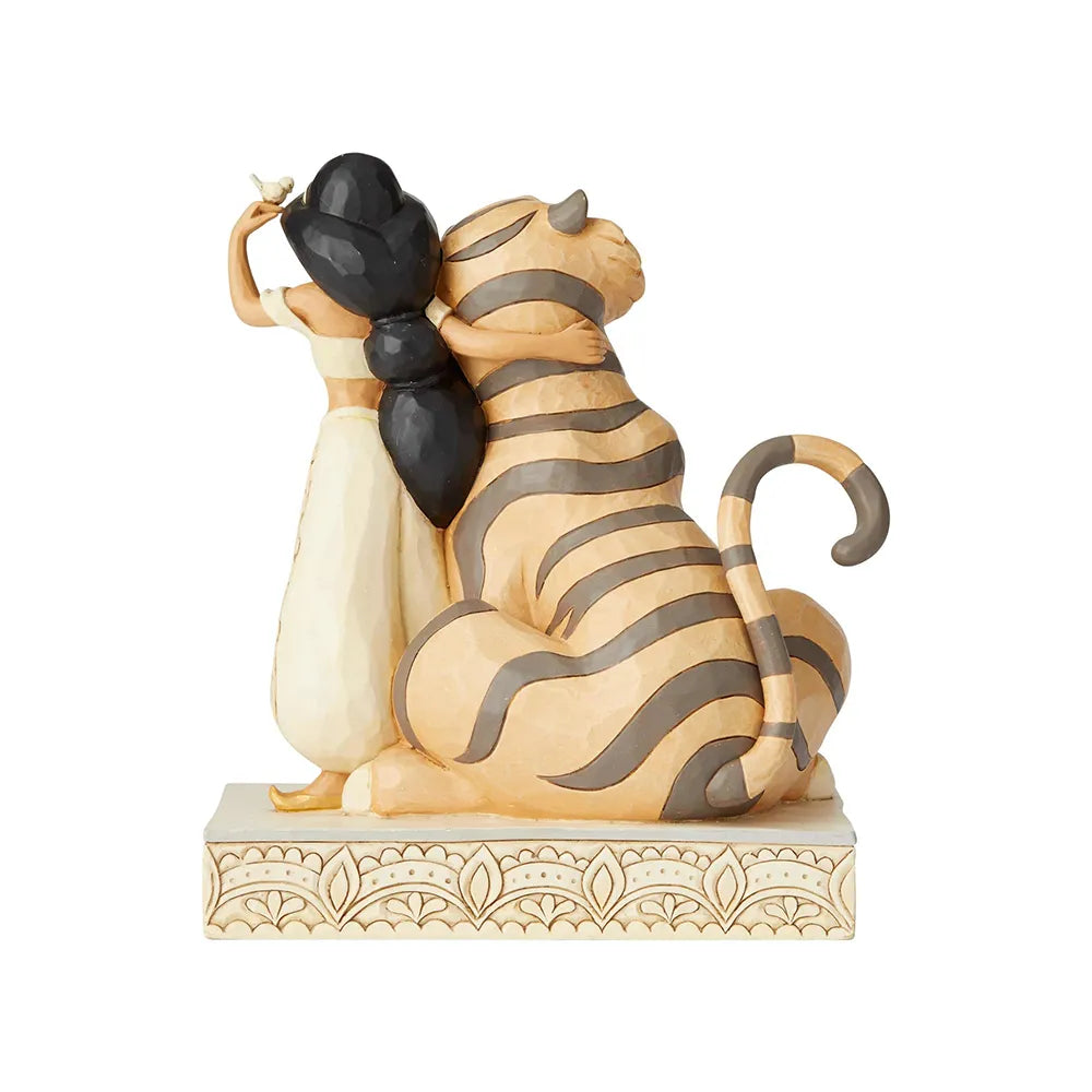 Jasmine and Rajah White Woodland figurine back view