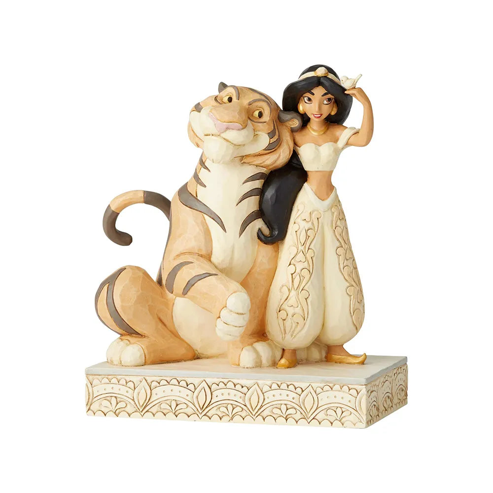 Jasmine and Rajah White Woodland figurine side view