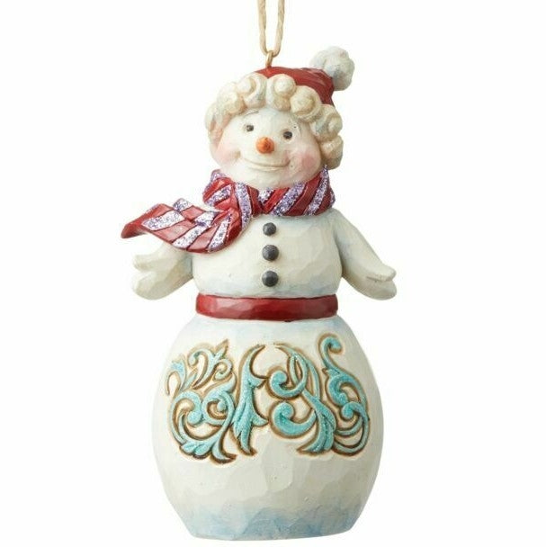 Jim Shore Winter Wonderland snowman ornament front view