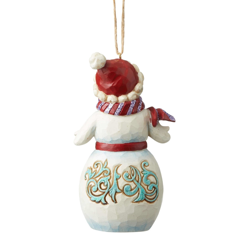Jim Shore Winter Wonderland snowman ornament side view