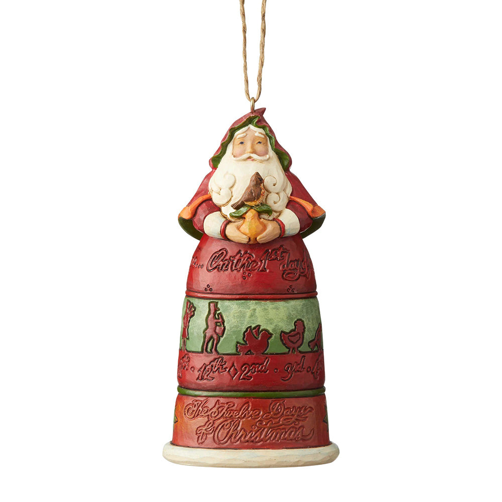 Twelve Days of Christmas Santa hanging ornament by Jim Shore