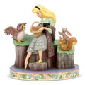 Jim Shore Sleeping Beauty Aurora with woodland animals figurine, front view