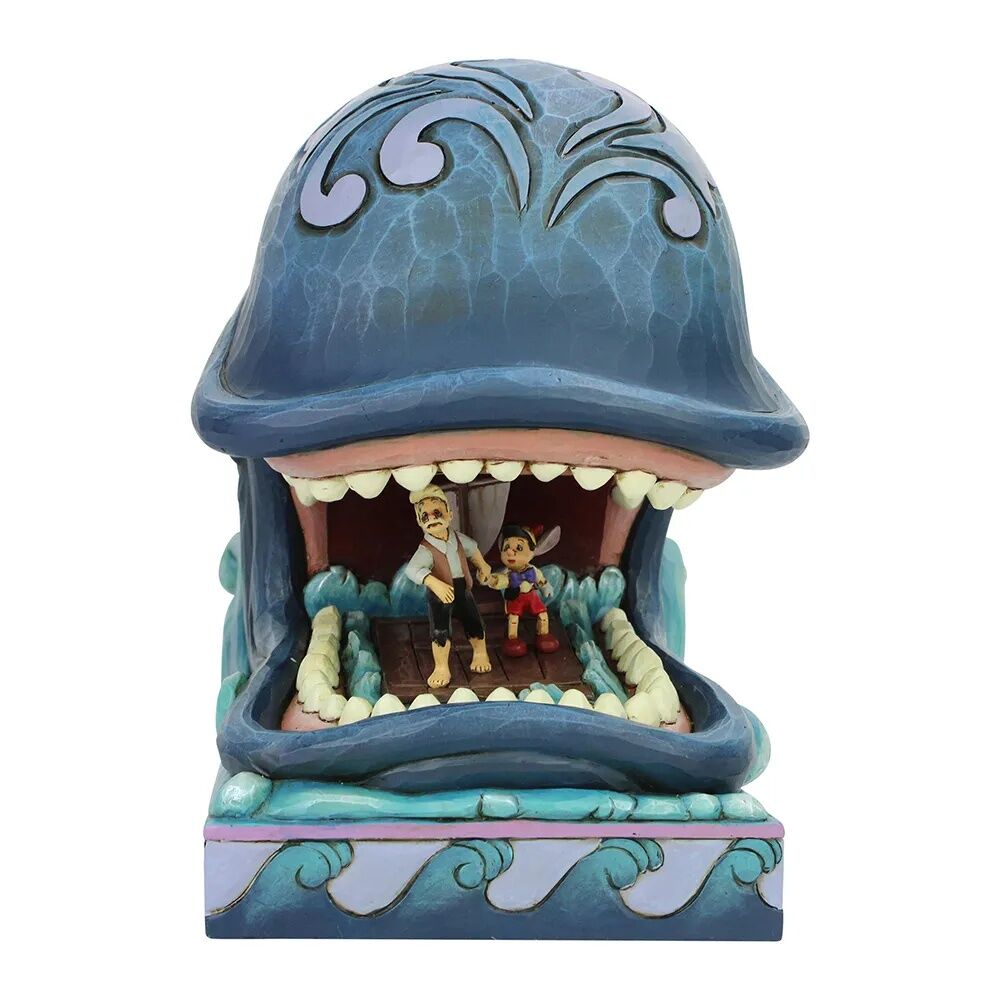 Jim Shore Pinocchio, Geppetto and Monstro A Whale of a Whale figurine, front view