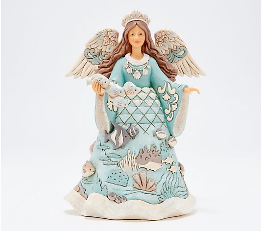 Jim Shore Teeming with Blessings coastal angel front view