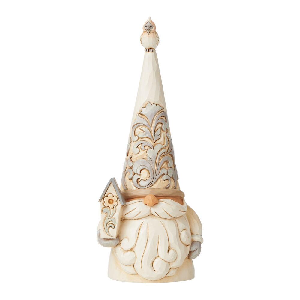 Jim Shore Gnome Tweet Gnome holding birdhouse figurine