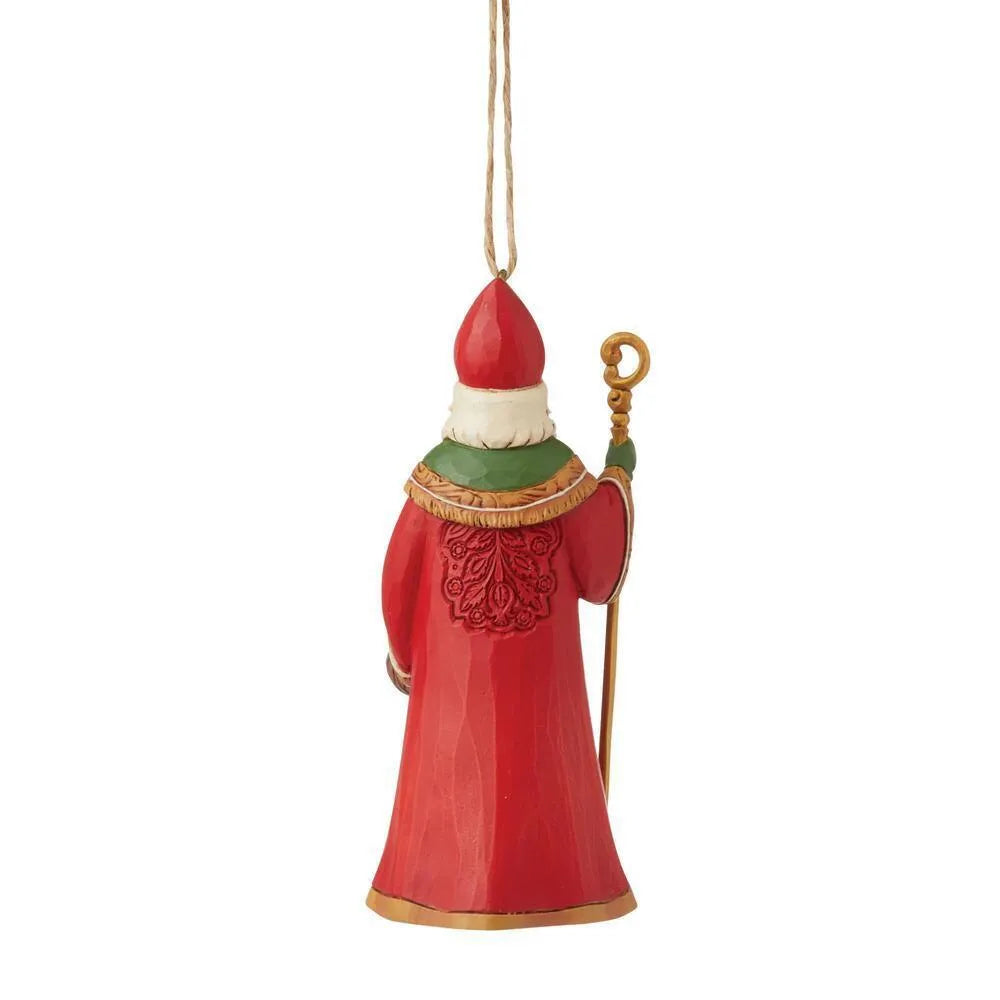 Jim Shore Czech Santa hanging ornament side view