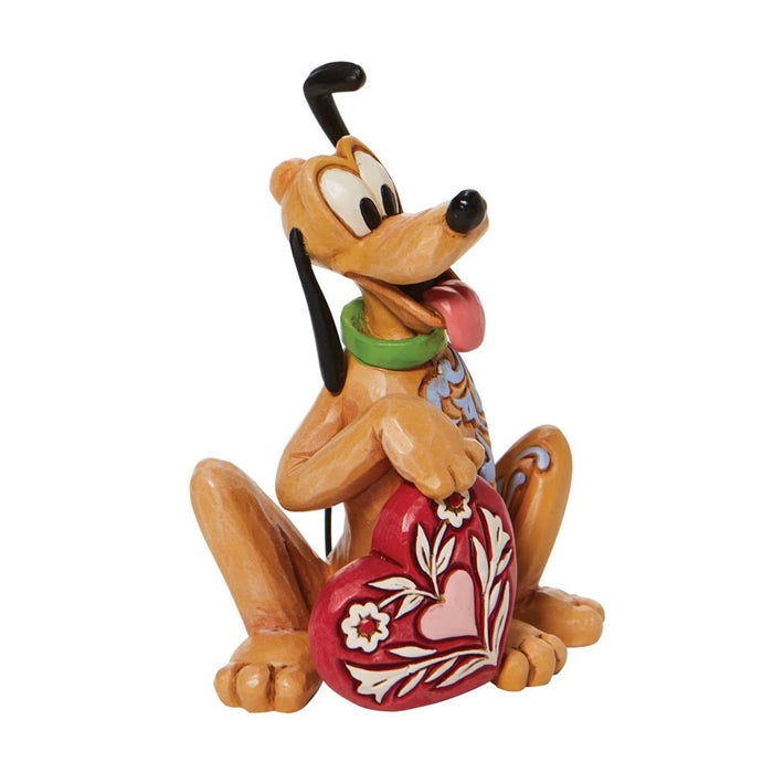 Jim Shore 6010108 Pluto Holding Heart figurine, right view