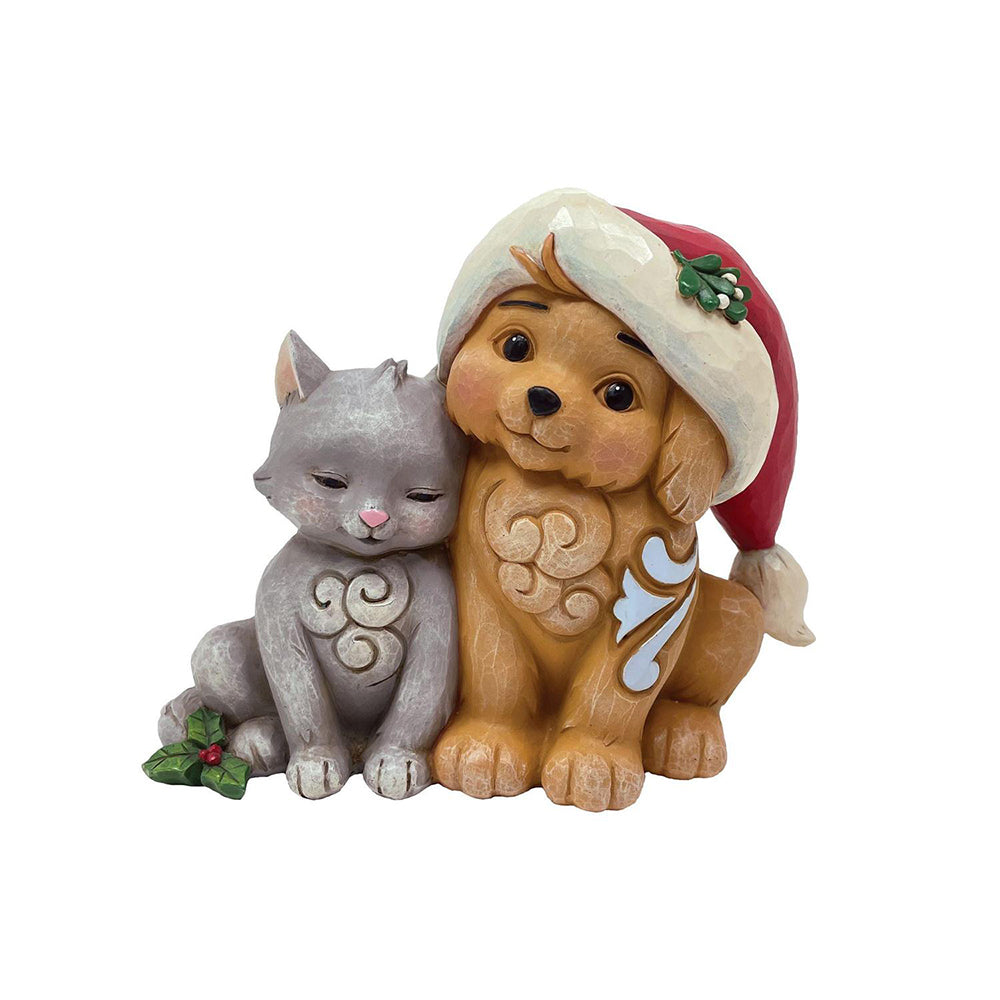 Jim Shore Fur the Love of Christmas puppy and kitten figurine
