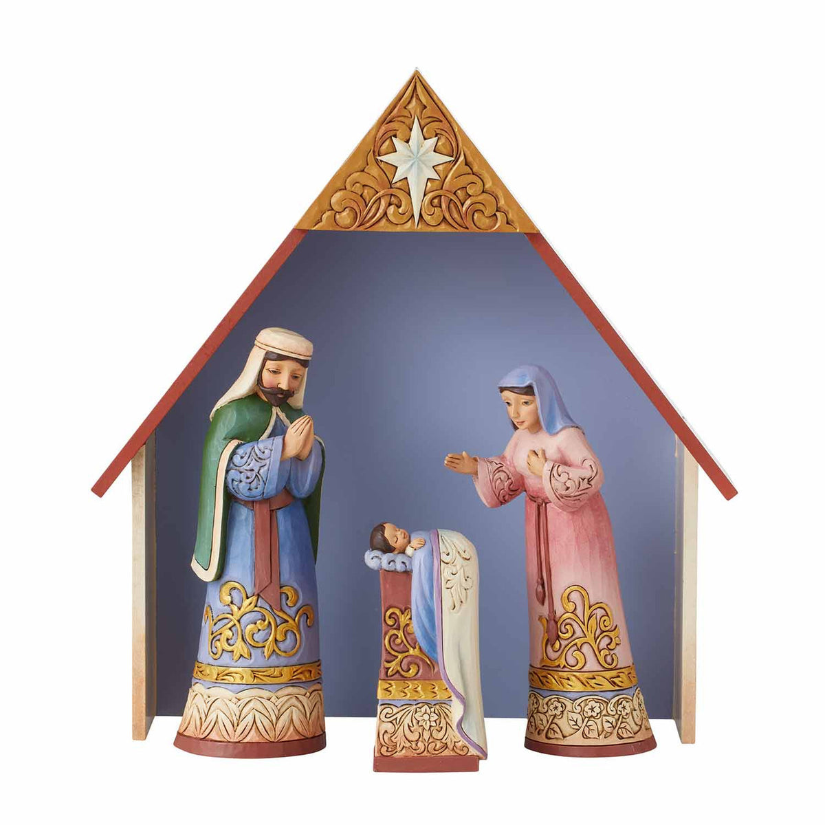 Jim Shore Blessings from Bethlehem four-piece nativity front view