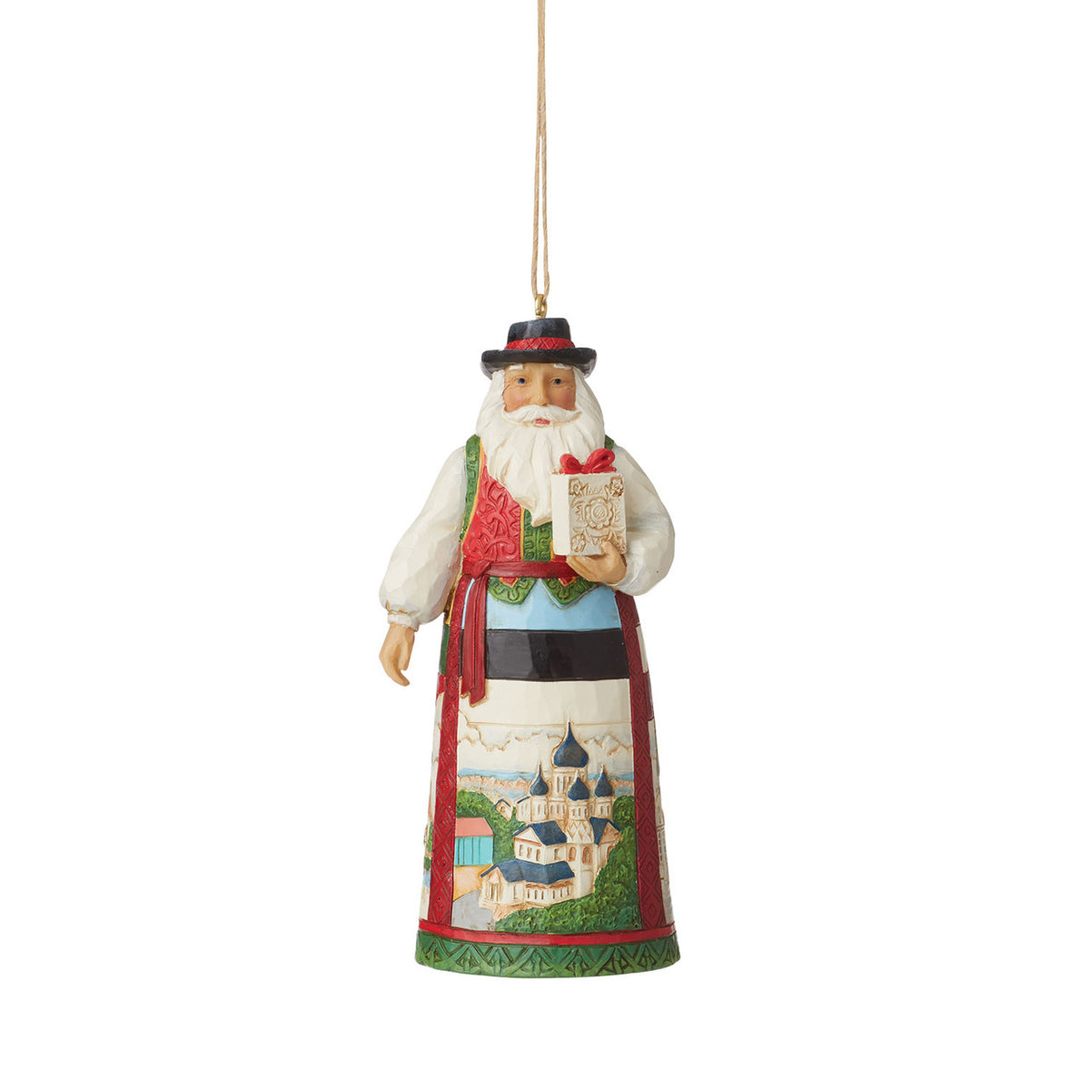 Jim Shore Baltic Santa ornament front view
