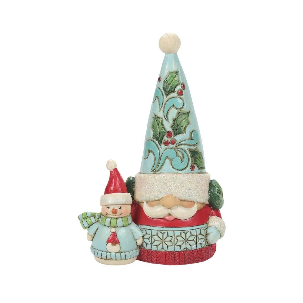 Jim Shore Gnomebuddy Like My Snowbuddy figurine front view