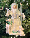 Jim Shore White Woodland Santa Noel hanging ornament – SKU 6012027