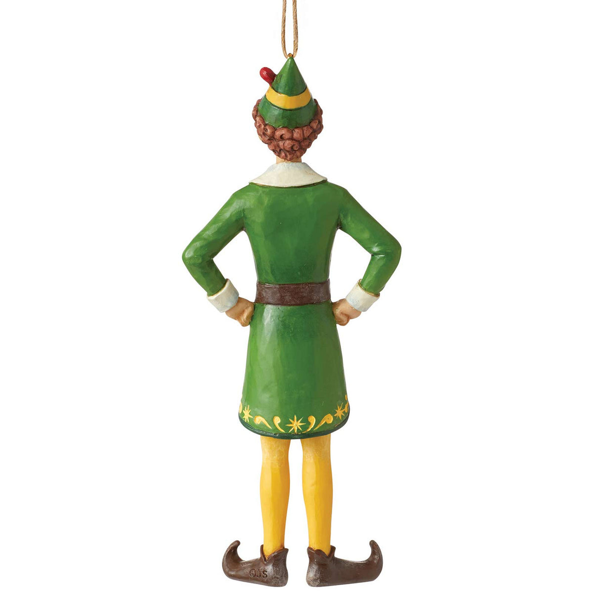 Back view of Buddy the Elf classic pose ornament