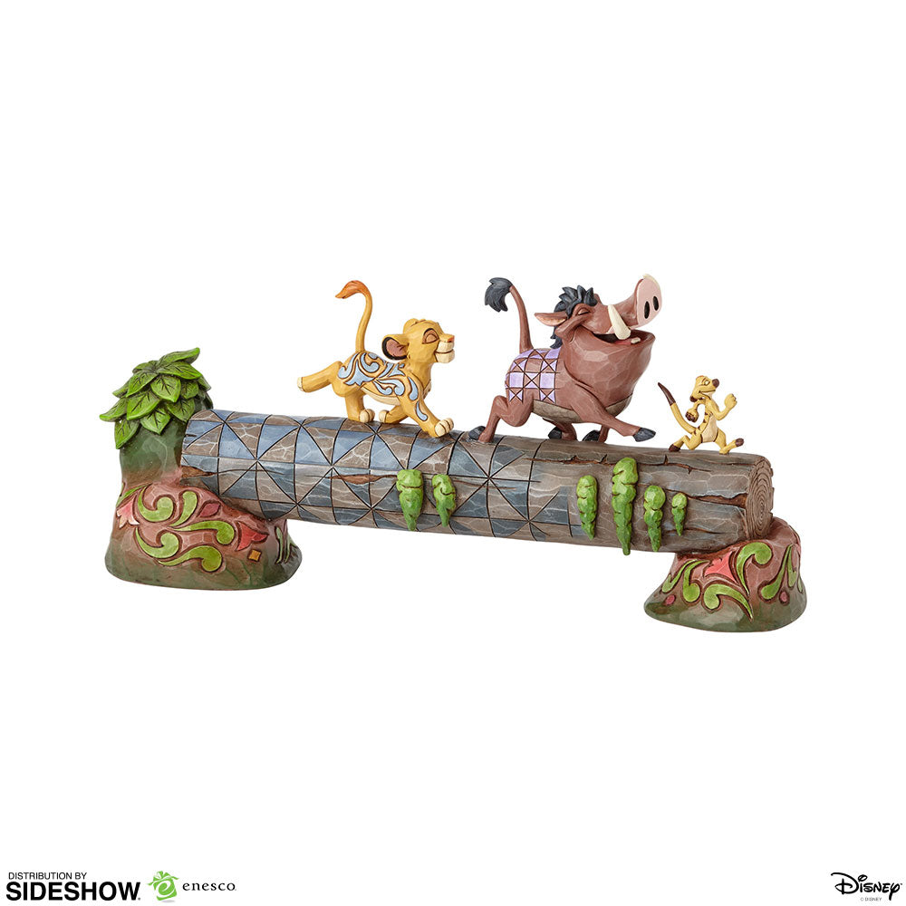 Jim Shore Disney Traditions Simba Timon and Pumbaa Carefree Camaraderie front view