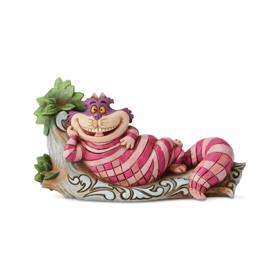 Jim Shore Disney Traditions Cheshire Cat on Tree front view