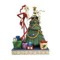 Jim Shore Disney Traditions Santa Jack and Zero Decking the Halls figurine
