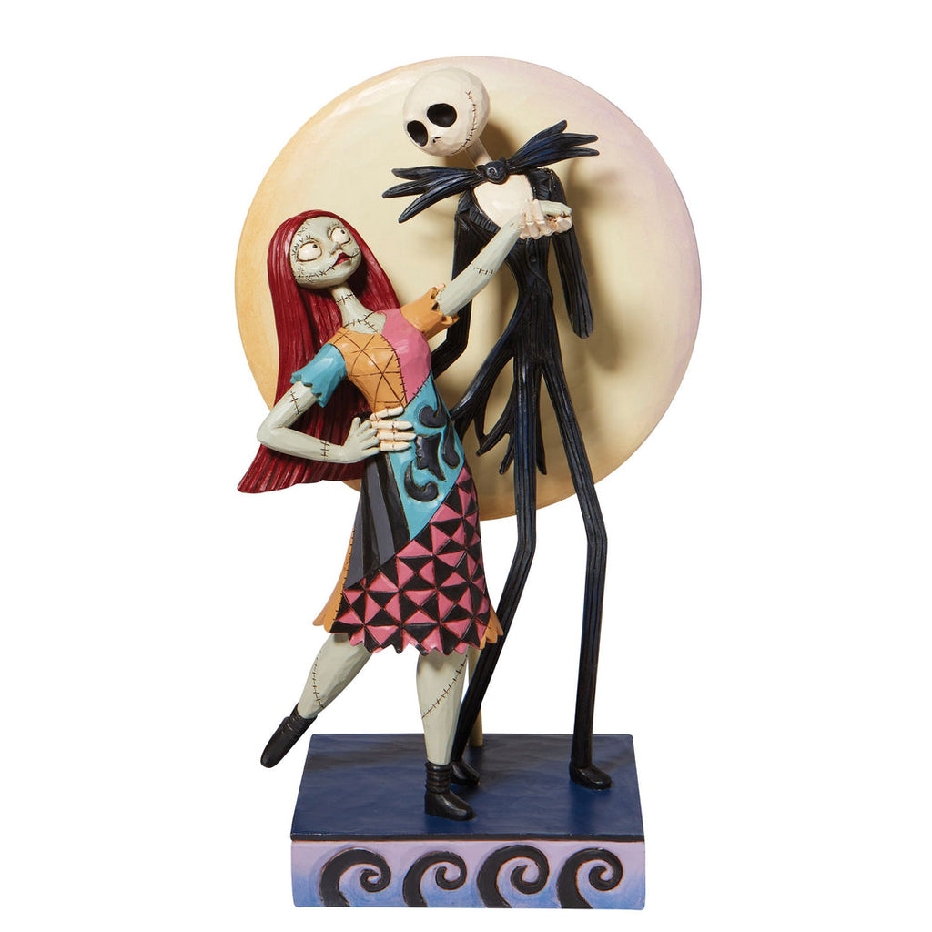 Jim Shore Disney Traditions Jack and Sally A Moonlit Dance front view