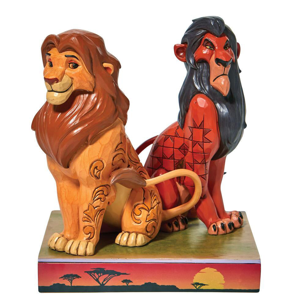 Jim Shore Disney Traditions Simba and Scar Proud and Petulant figurine