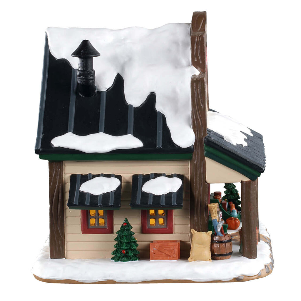Lemax Branson Springs Mercantile lighted building, side view – SKU 05622