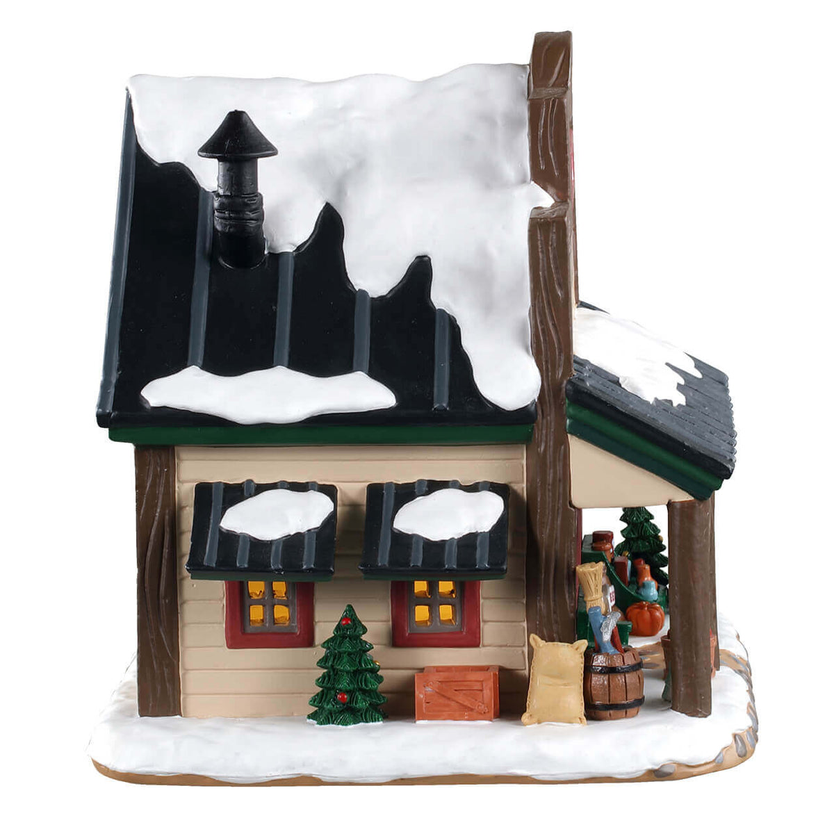 Lemax Branson Springs Mercantile lighted building, side view – SKU 05622