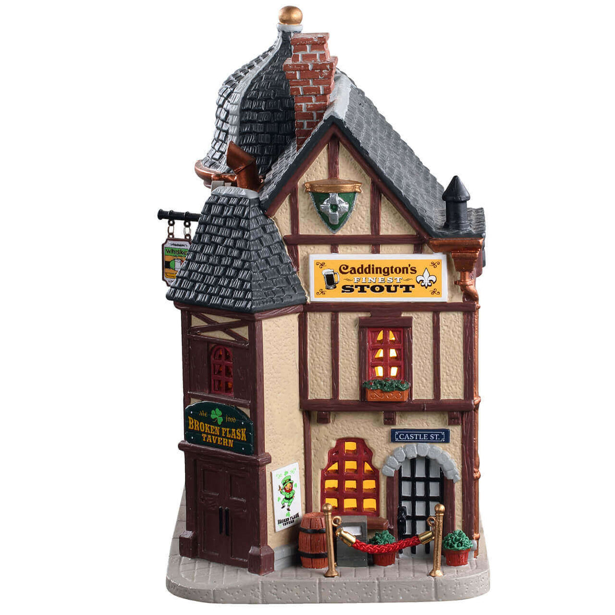 Lemax Broken Flask Tavern rear view – SKU 05647