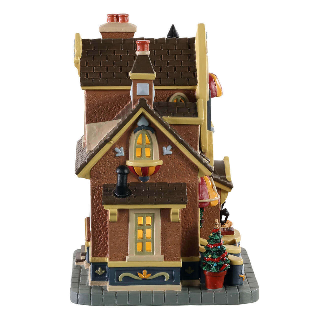 Lemax Claire’s Confectionery lighted building, side view – SKU 05665