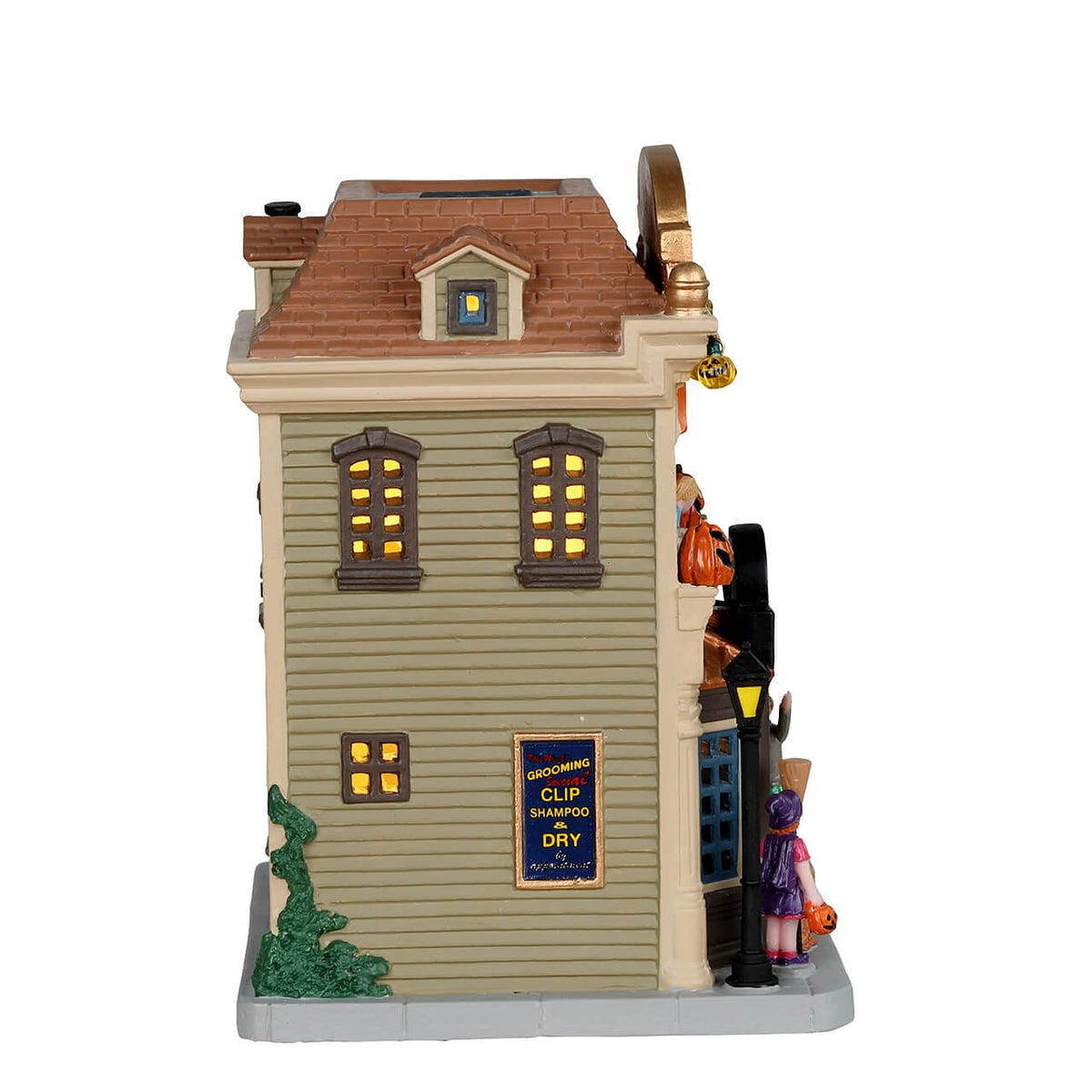 Lemax Bailey & Bella Pet Shop lighted building, rear view – SKU 25853