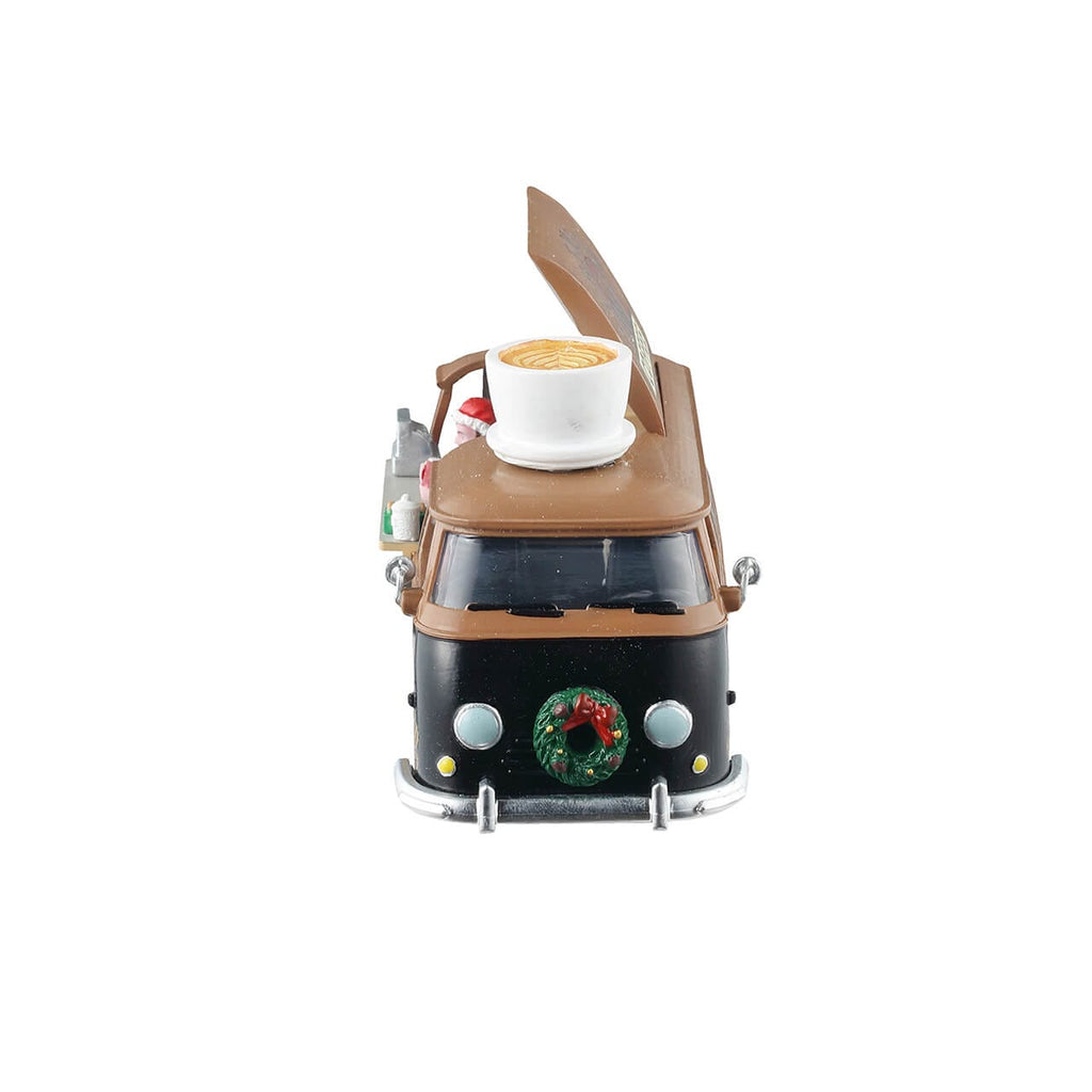 Lemax Rolling Roasters Coffee, overhead rear view – SKU 53747