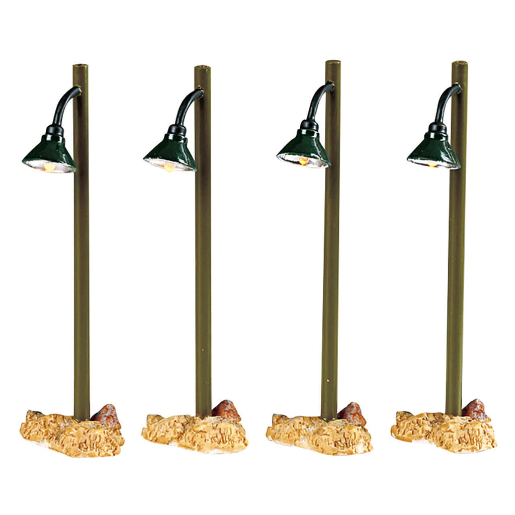 Lemax Rustic Street Lamp, Set of 4 village accessory