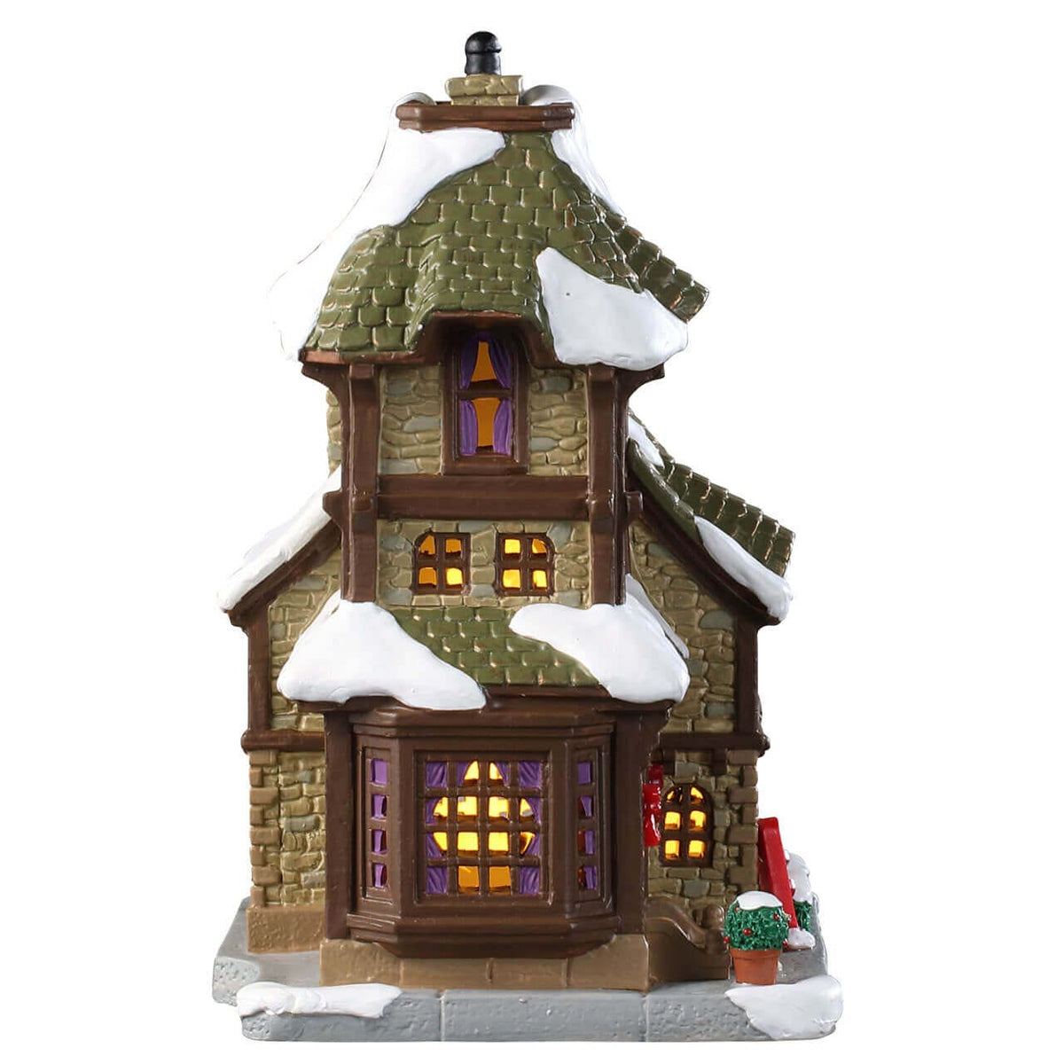 Lemax Crane Residence lighted building, side view – SKU 95511