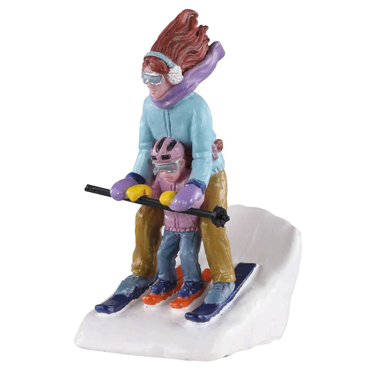 Lemax Mommy & Me Ski figurine of a mother and child skiing together