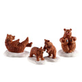Lemax Bear Family Snow Day set with three bear figures on snowy bases