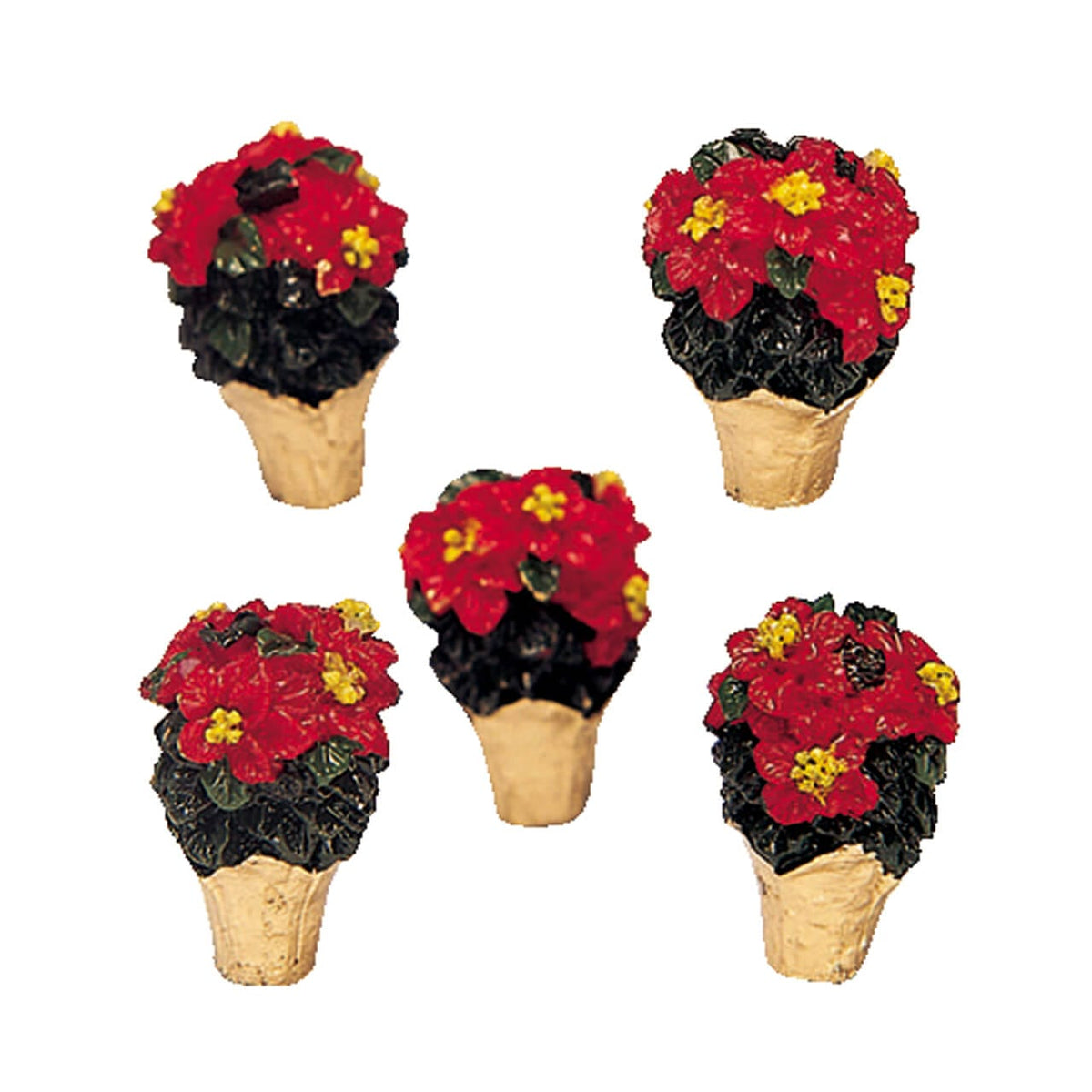 Poinsettias, Set Of 5 by Lemax – General Products – view 1