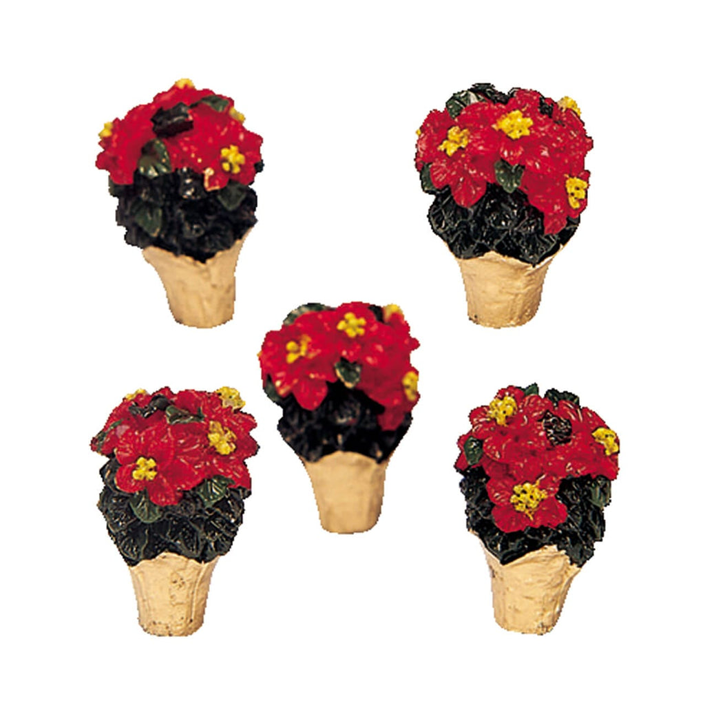 Poinsettias, Set Of 5 by Lemax – General Products – view 2